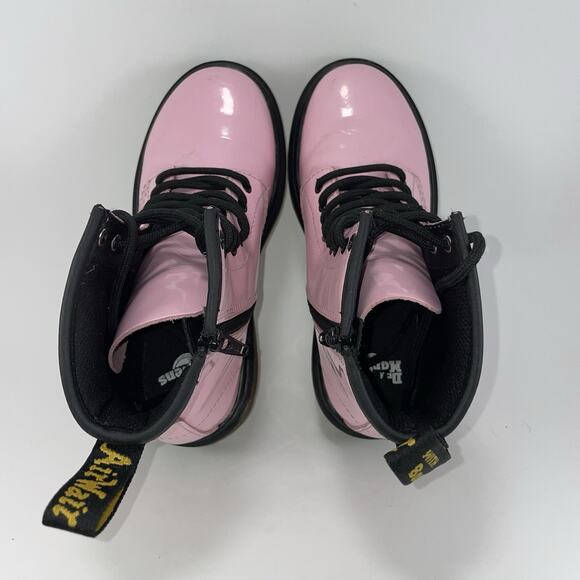 Dr. Martens Doc 1460 J Combat Boots Kids Youth Toddler Size 2 Pink Patent - Picture 6 of 11